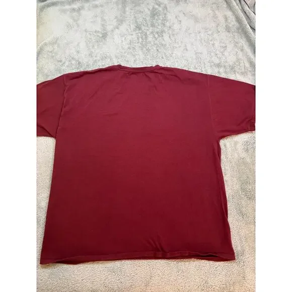 Champion Burgundy Embroidered C Logo T-Shirt Men’s 2XL Short Sleeve Crewneck Tee - Picture 9 of 9